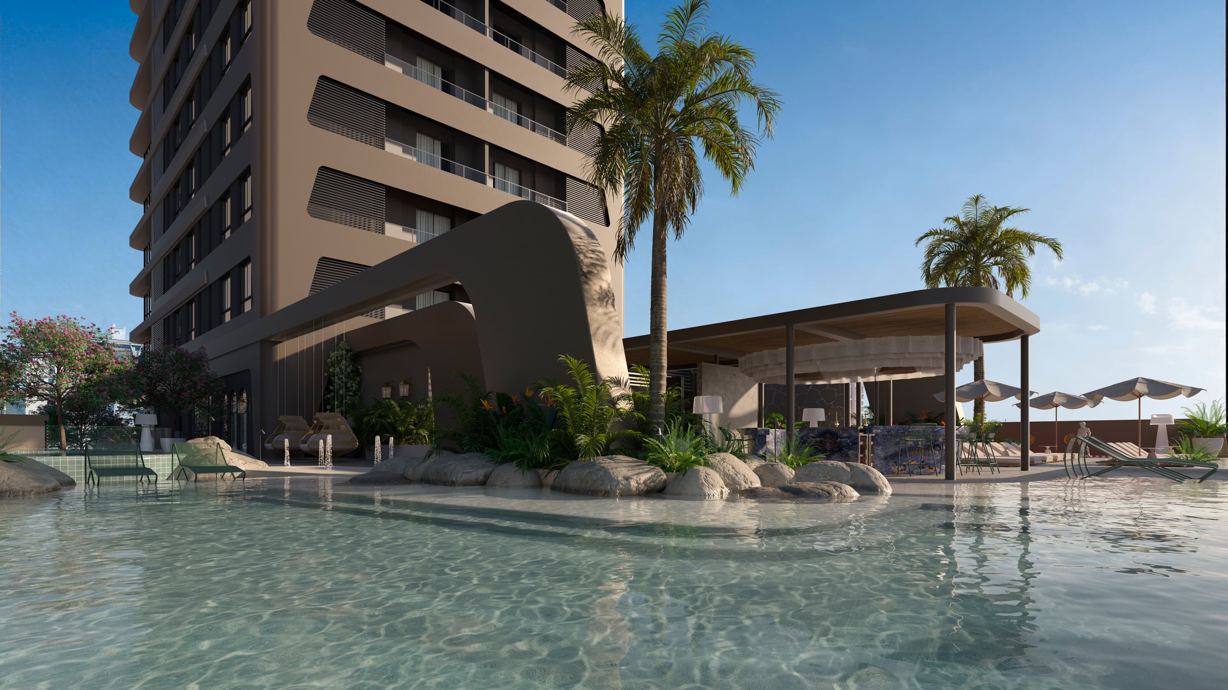 Piscinas do Charles II Royal Home, vista geral