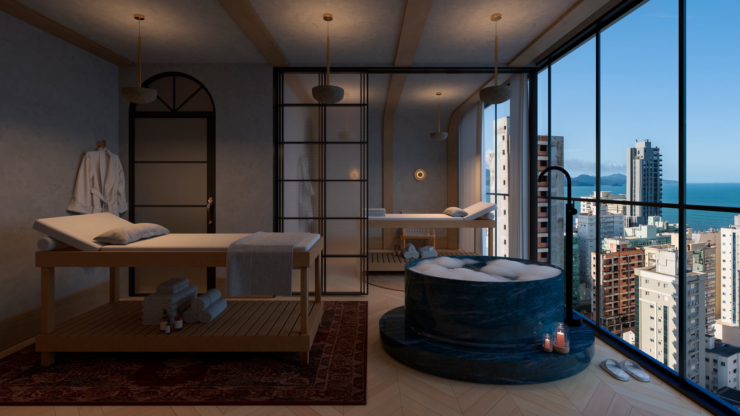 Sala de massagem do spa do Charles II Royal Home